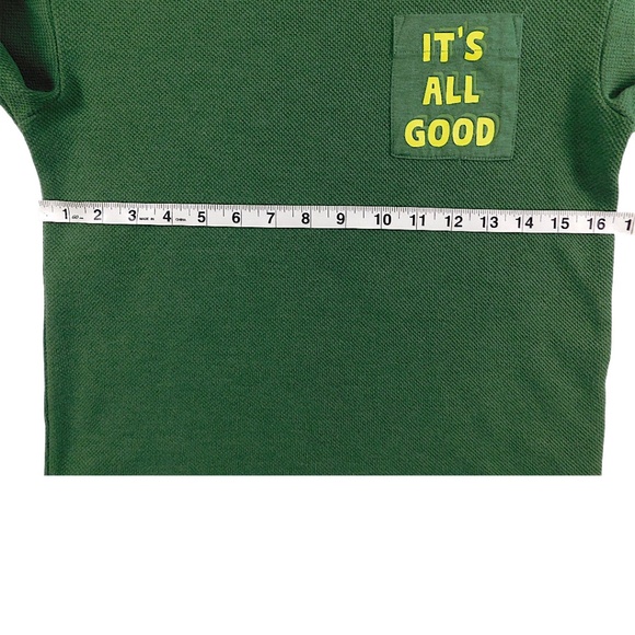Thereabouts Kids Long Sleeve Waffle Knit Shirt Green M (10/12) “It’s All Good” - Picture 5 of 10